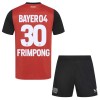 Virallinen Fanipaita + Shortsit Bayer 04 Leverkusen Jeremie Frimpong 30 Kotipelipaita 2024-25 - Lasten